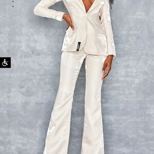 Chic Cream Women's Pantsuit